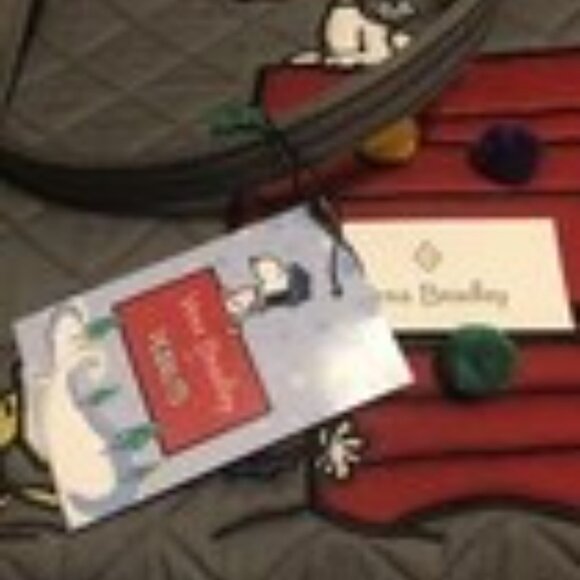 NWT 🚠⛷Vera Bradley Peanuts Collection Ski Slope Snoopy Vera Tote Bag - Picture 3 of 7
